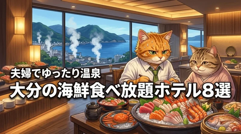 【大分】海鮮食べ放題があるホテル8選！夫婦でゆったり温泉を満喫できる宿選び