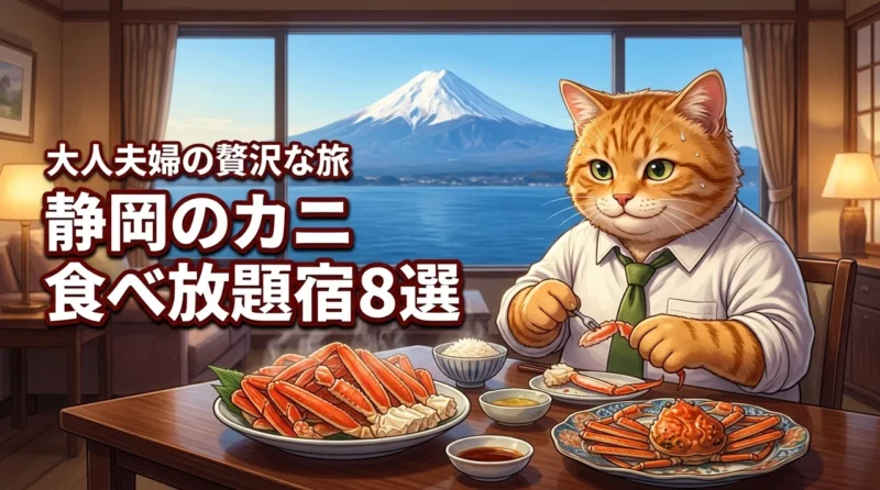 静岡でカニ食べ放題ができる宿8選！大人夫婦が贅沢な時間を過ごすコツを紹介