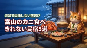 富山でカニを食べきれないほど提供する民宿5選！夫婦旅行で失敗しない宿選びのコツ