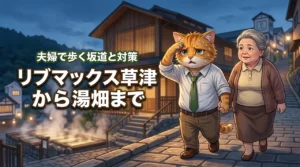 リブマックスリゾート草津温泉から湯畑まで歩ける？夫婦で気になる坂道の険しさや対策を調査